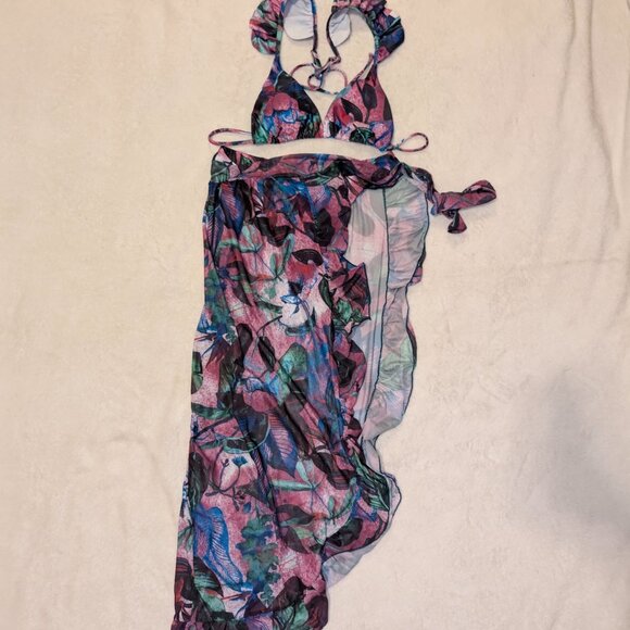 Color Splash 3-Piece Bikini Set - Picture 4 of 7